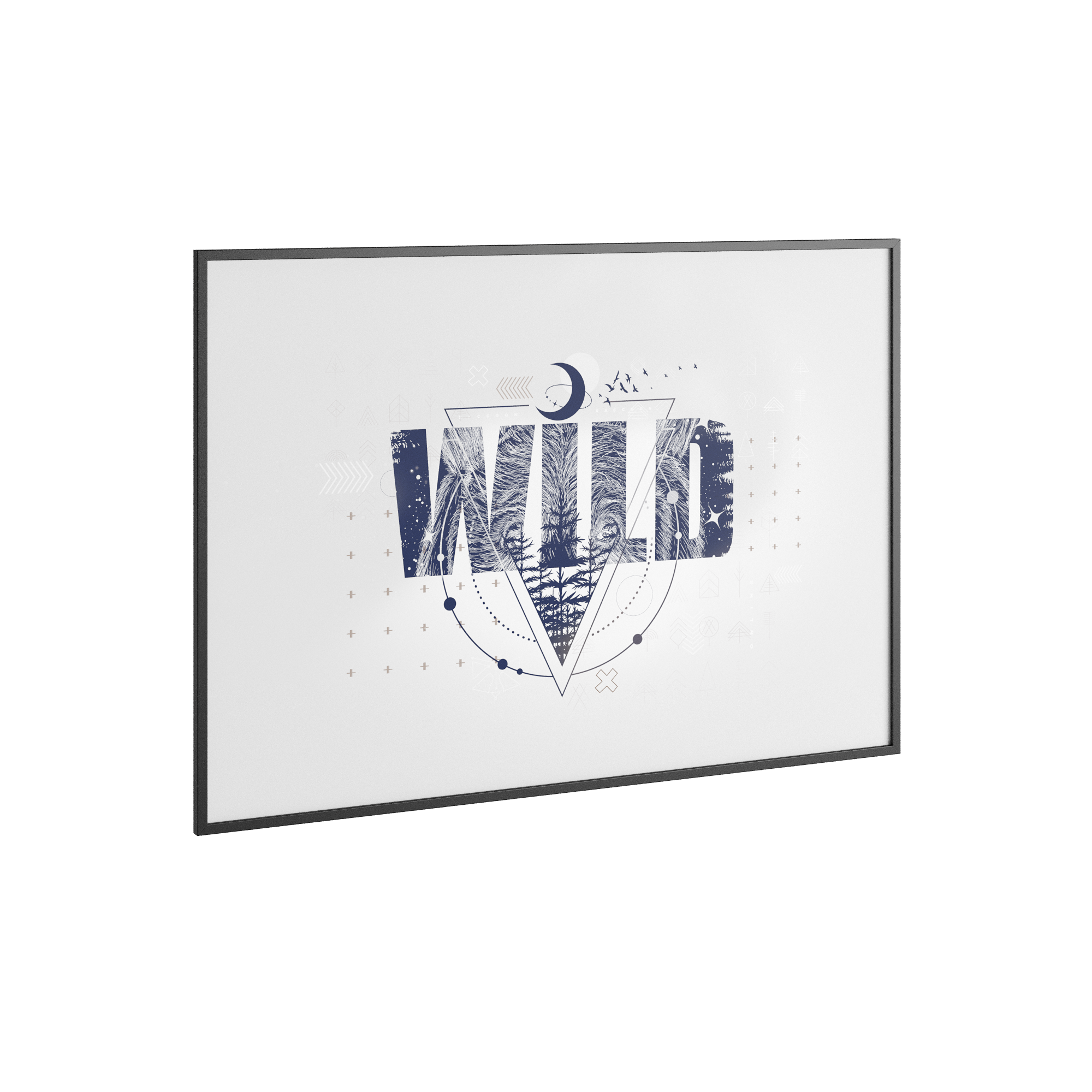 scandinavian poster with frame