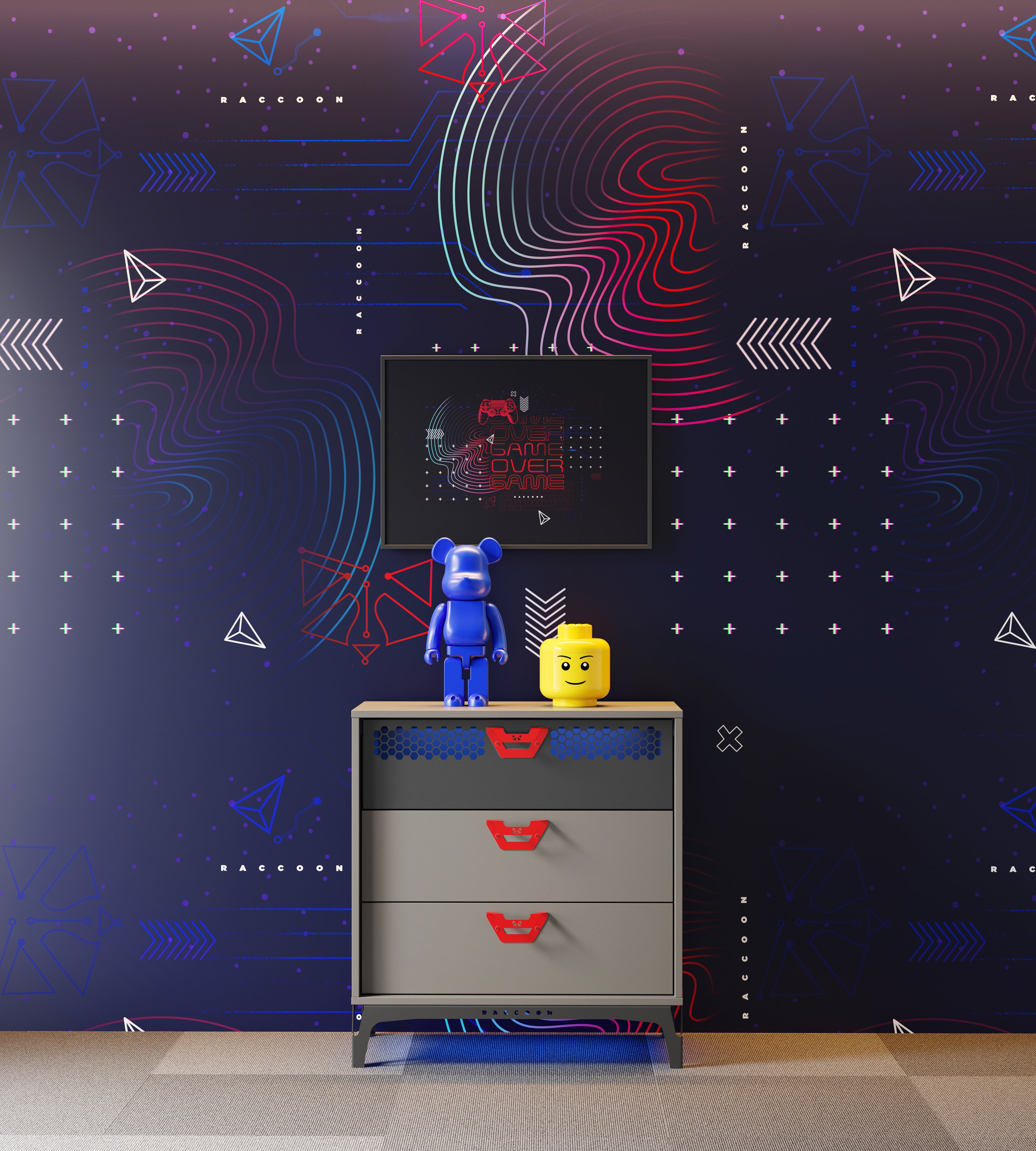 GAME OVER – Wandposter mit Rahmen