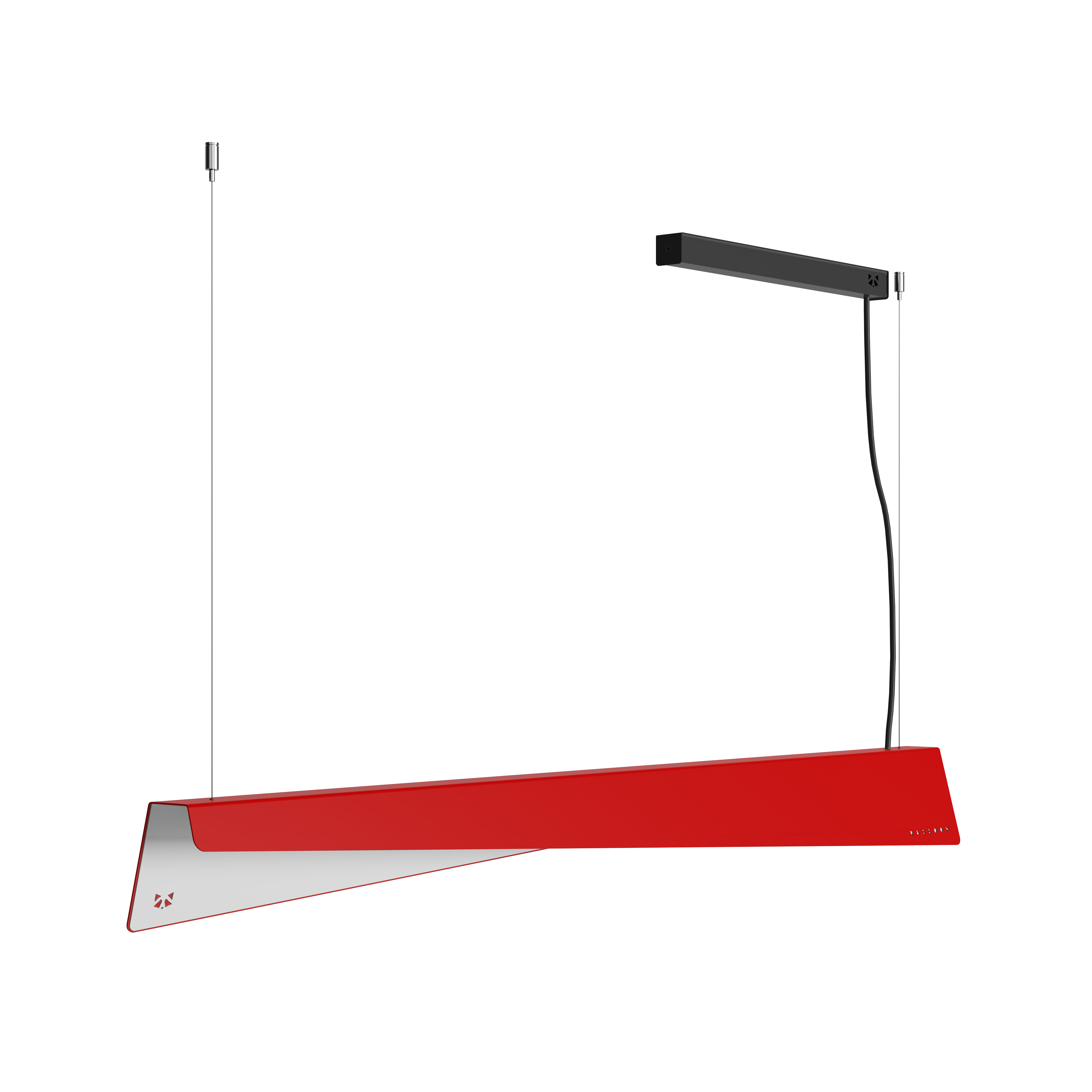 red linear 120 cm pendant lamp