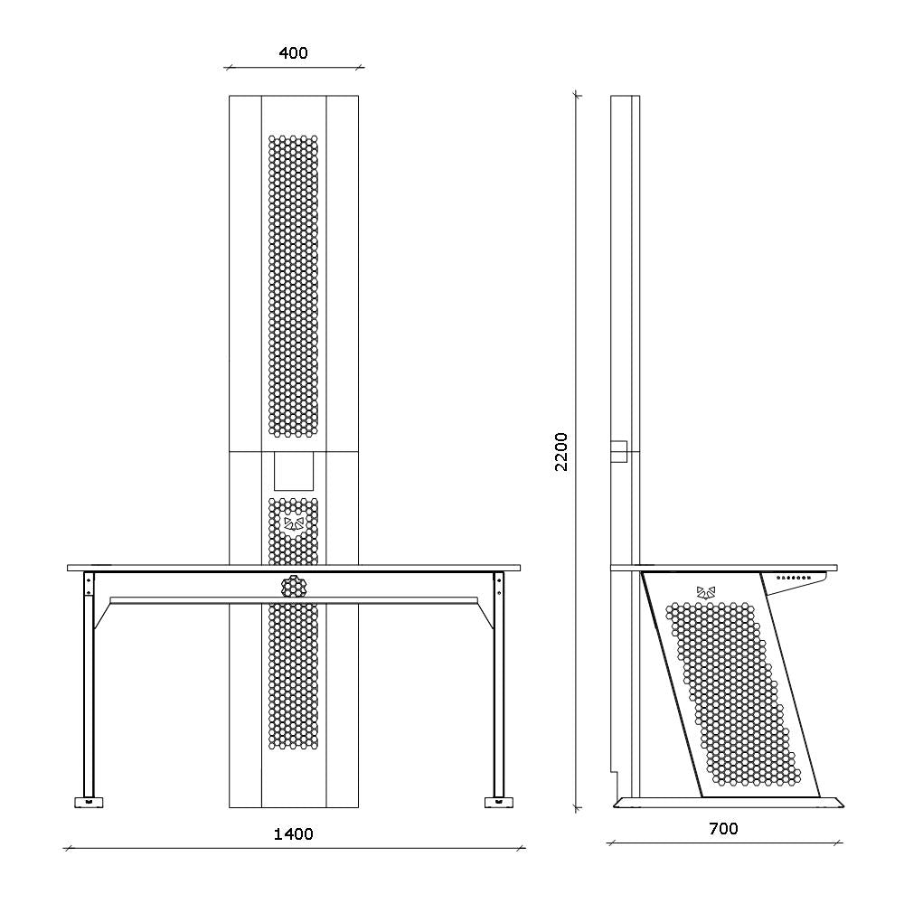 AXO™ TOWER Biurko gamingowe Z linii SCANDI 