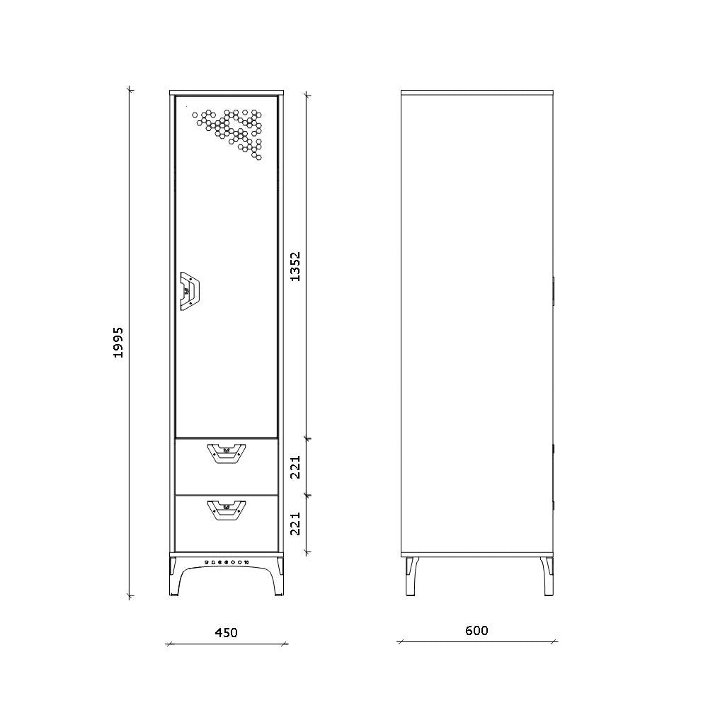 VIKI™ 1D2S – Kleiderschrank im Militärdesign