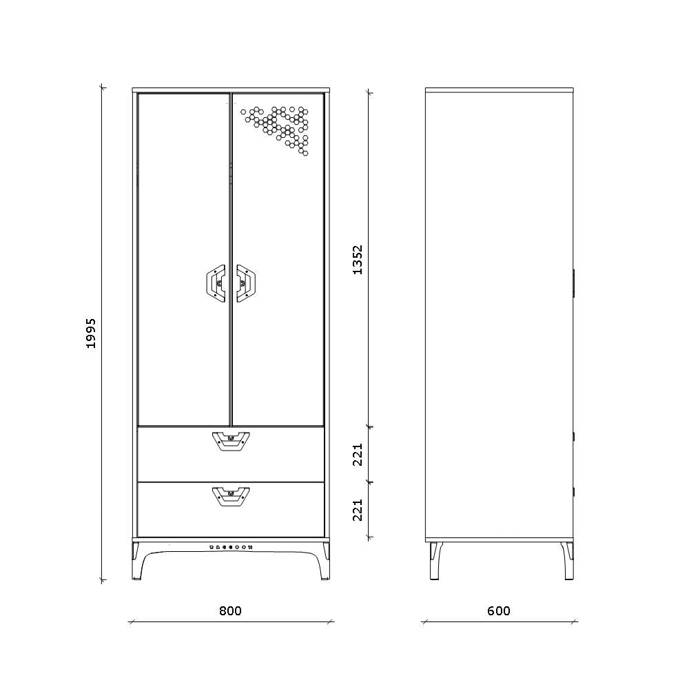 VIKI™ 2D2S - Kleiderschrank im Gaming-Design