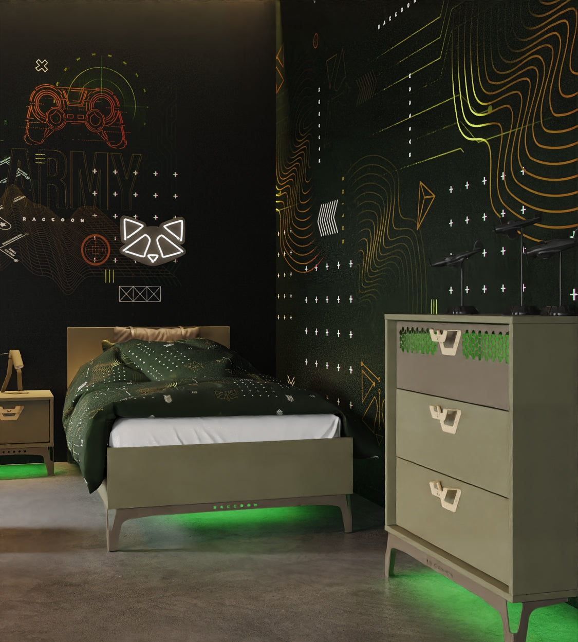 military kids room design