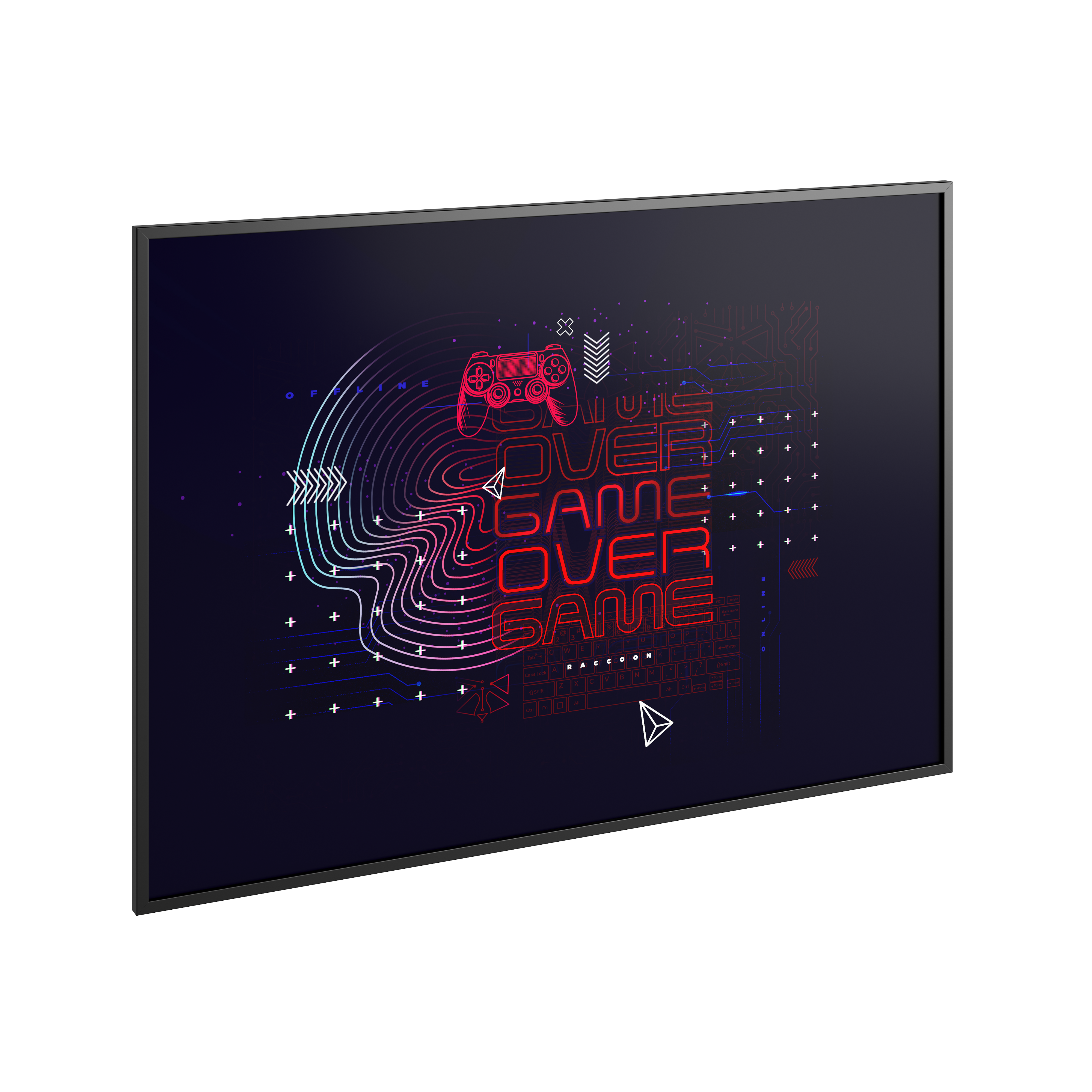 GAME OVER - Wall Poster With Frame