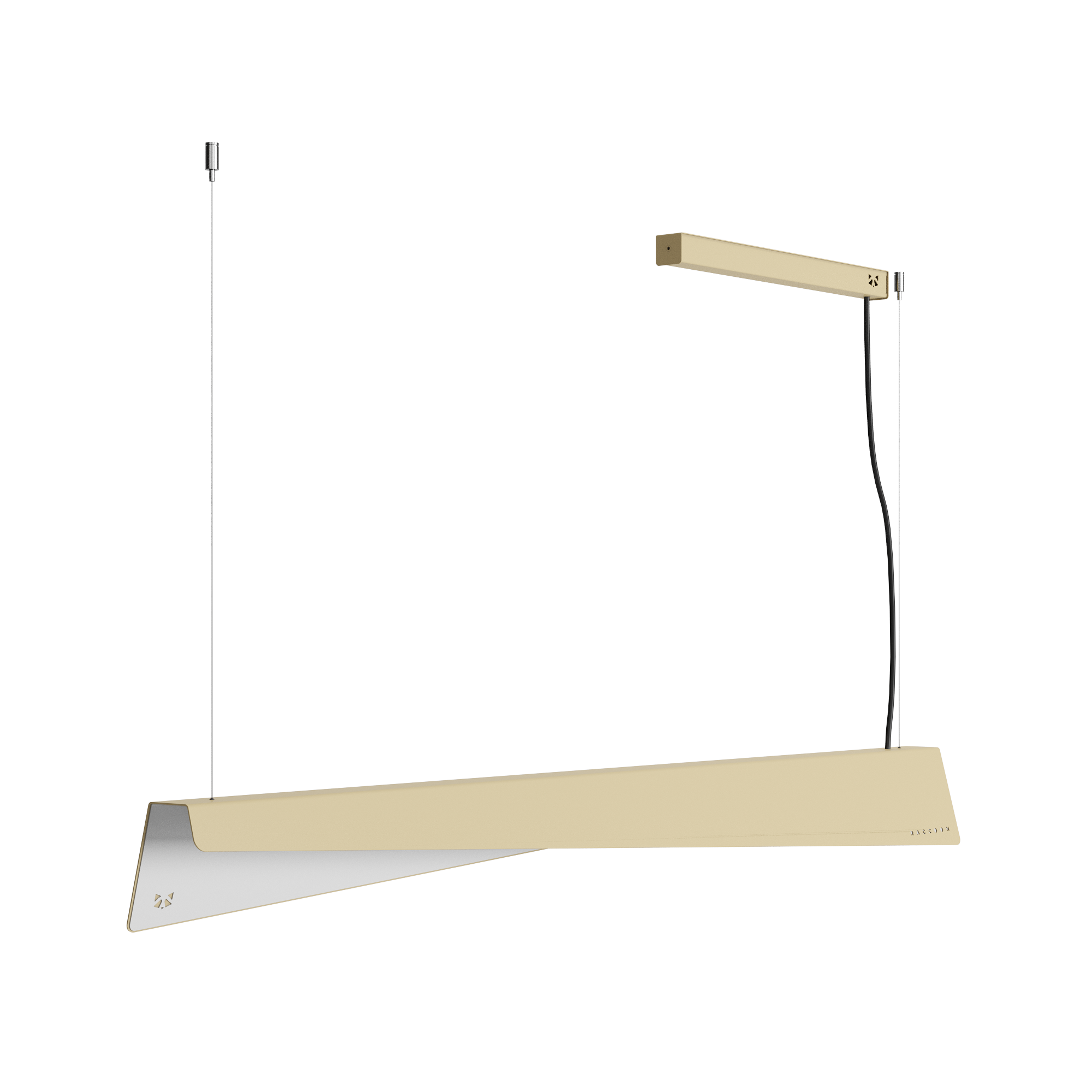 beige linear pendant lamp 120 cm 